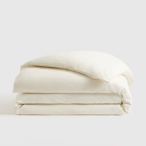 NWT Quince Luxury Organic Flannel Queen Duvet Cover in Ivory